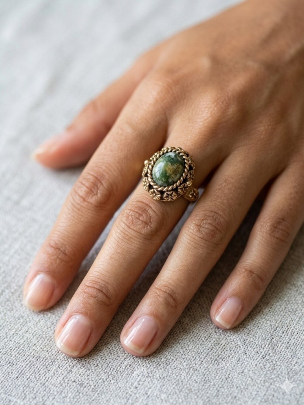 SARAH COVENTRY POISON PERFUME CLEOPATRA AJUSTABLE COCKTAIL RING SIZE 5.5